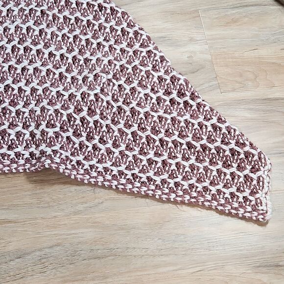 EUC Simply Noelle Dusty Rose/Cream Button Up Shawl - Picture 4 of 7